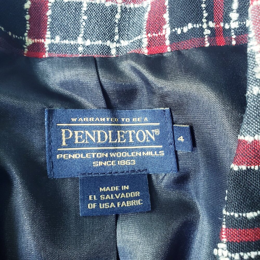 Pendleton Virgin Wool Plaid Lightweight Blazer Ja… - image 4